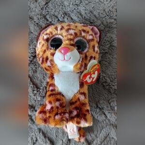 Ty Beanie Boo Patches Plush Leopard with Big Glitter Eyes